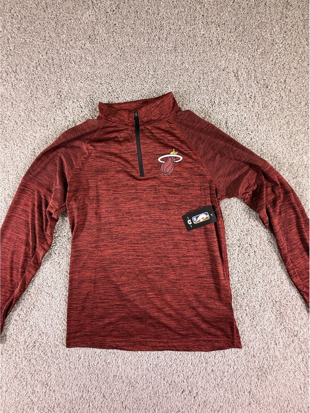 NWT NBA Miami Heat 1/4 Zip Pullover NBA Apparel Size Large